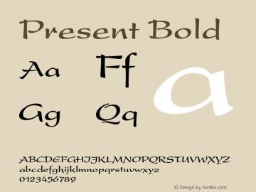 Present-Bold OTF 1.0;PS 001.000;Core 1.0.22图片样张