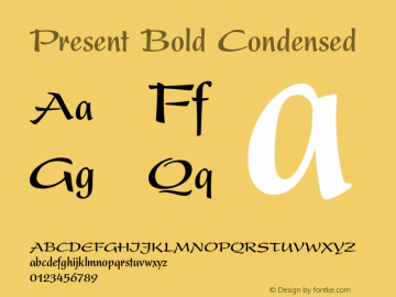Present-BoldCondensed OTF 1.0;PS 001.000;Core 1.0.22图片样张