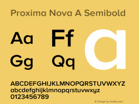 Proxima Nova A Semibold Version 2.014;PS 002.014;hotconv 1.0.70;makeotf.lib2.5.58329图片样张