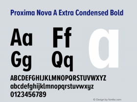 Proxima Nova A ExCn Bold Version 3.014;PS 003.014;hotconv 1.0.88;makeotf.lib2.5.64775图片样张