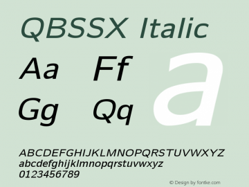 QBSSX Italic 1.05图片样张