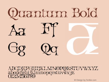 Quantum Bold Version 1.00;December 22, 2020;FontCreator 12.0.0.2525 64-bit图片样张