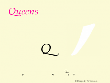 Queens-Italic Version 001.000图片样张
