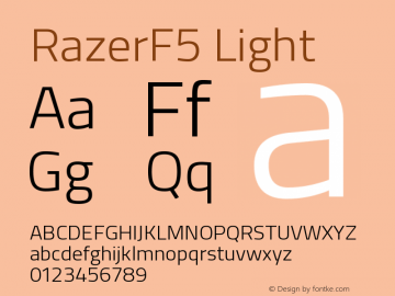 RazerF5 Light Version 1.00 November 15, 2017, initial release图片样张
