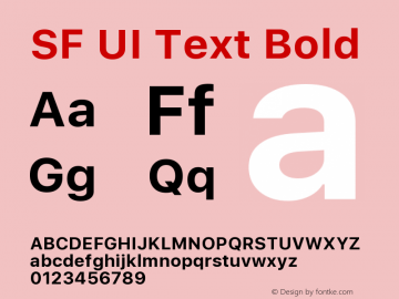 SF UI Text Bold Version 1.00 October 10, 2019, initial release图片样张
