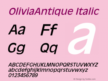 OliviaAntique Italic Weatherly Systems, Inc.  6/13/95图片样张