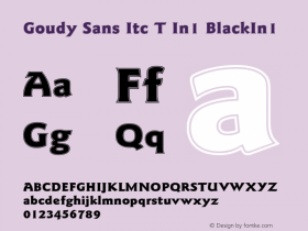 Goudy Sans Itc T Black In1 Version 001.005图片样张