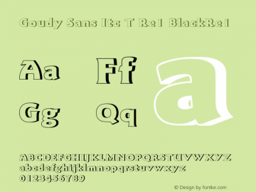 Goudy Sans Itc T Black Re1 Version 001.005图片样张