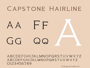 Capstone Hairline Version 1.000;hotconv 1.0.109;makeotfexe 2.5.65596图片样张