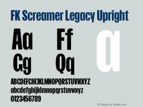 FK Screamer Legacy Upright Version 1.005; ttfautohint (v1.8.3)图片样张
