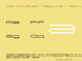 Cantilever-RegularSemiEx Version 1.000;hotconv 1.0.109;makeotfexe 2.5.65596图片样张