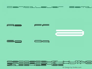 Cantilever-SemiBoldEx Version 1.000;hotconv 1.0.109;makeotfexe 2.5.65596图片样张