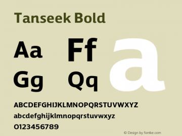 Tanseek-Bold Version 1.000;com.myfonts.easy.mti.tanseek-modern.pro-bold.wfkit2.version.3N3E图片样张