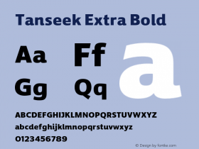 Tanseek-ExtraBold Version 1.000;com.myfonts.easy.mti.tanseek-modern.pro-extra-bold.wfkit2.version.3N3F图片样张