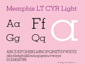 Memphis LT CYR Light Version 1.00图片样张