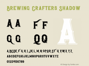 Brewing Crafters Shadow Version 1.00;January 13, 2021;FontCreator 13.0.0.2681 64-bit图片样张