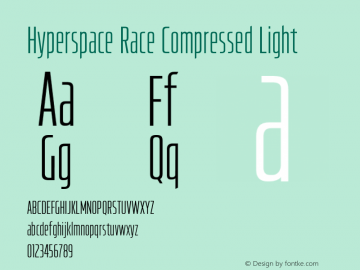 Hyperspace Race CompressedLight Version 1.000;hotconv 1.0.109;makeotfexe 2.5.65596图片样张