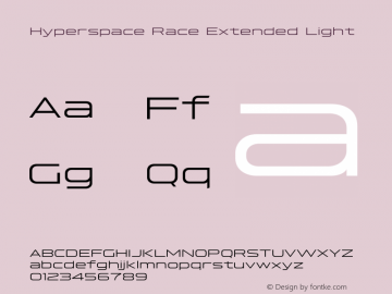 Hyperspace Race Extended Light Version 1.000;hotconv 1.0.109;makeotfexe 2.5.65596图片样张