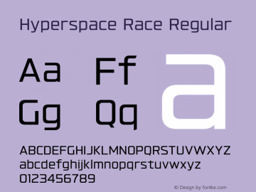 Hyperspace Race Regular Version 1.000;hotconv 1.0.109;makeotfexe 2.5.65596图片样张