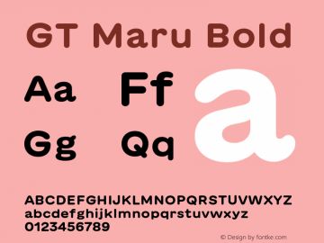 GT Maru Bold Version 2.000;FEAKit 1.0图片样张