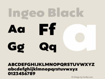 Ingeo Black Version 1.001;hotconv 1.0.109;makeotfexe 2.5.65596图片样张