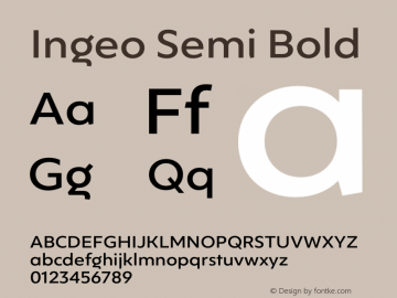 Ingeo SemiBold Version 1.001;hotconv 1.0.109;makeotfexe 2.5.65596图片样张