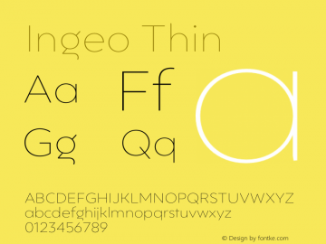 Ingeo Thin Version 1.001;hotconv 1.0.109;makeotfexe 2.5.65596图片样张