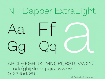 NT Dapper ExtraLight Version 2.005图片样张