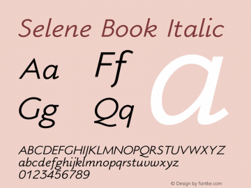 SeleneBook-Italic 2.000图片样张