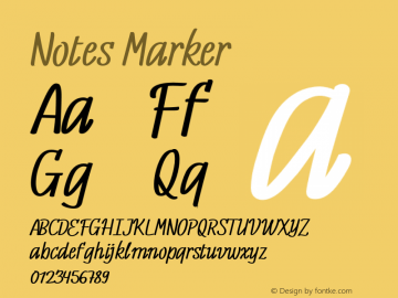 Notes Marker Version 1.000;hotconv 1.0.109;makeotfexe 2.5.65596图片样张
