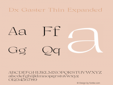 DxGaster-ThinExpanded Version 1.000图片样张
