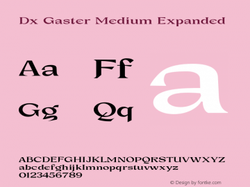 DxGaster-MediumExpanded Version 1.000图片样张