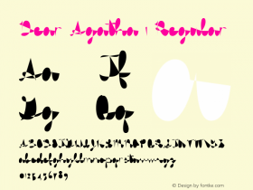 Dear Agatha 1 Version 1.00;August 12, 2019;FontCreator 12.0.0.2545 64-bit图片样张