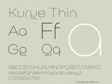 Kurye-Thin Version 1.000 - Serdar Ozturk - Be Unique - Arodora Type图片样张