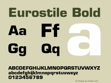 Eurostile Bold 001.000图片样张