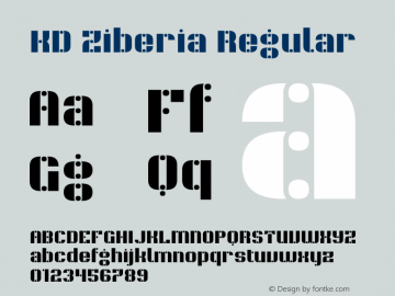 KD Ziberia Regular Version 2.000;hotconv 1.0.109;makeotfexe 2.5.65596图片样张