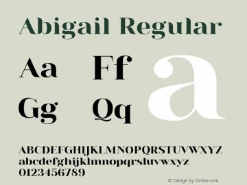Abigail-Regular Version 2.000图片样张