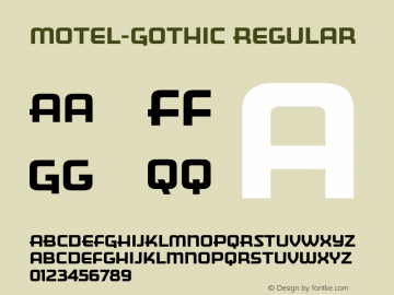 Motel-Gothic Regular 001.000 Font Sample