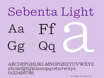 Sebenta Light Version 1.000;FEAKit 1.0图片样张