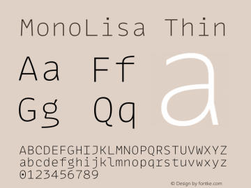 MonoLisa Thin Version 1.802图片样张