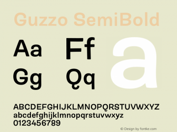 Guzzo-SemiBold Version 1.00图片样张