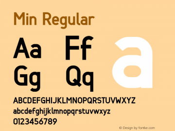 Min Regular Version 001.000 Font Sample