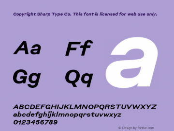 Copyright Sharp Type Co. This font is licensed for web use only. Version 1.000;hotconv 1.0.114;makeotfexe 2.5.65599图片样张