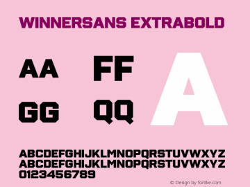 Winner Sans Extra Bold Version 1.105图片样张