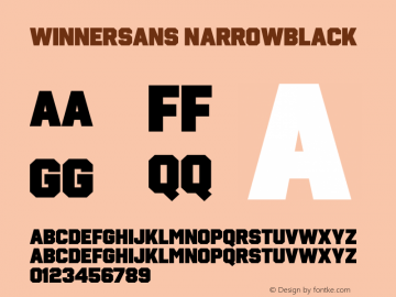 Winner Sans Narrow Black Version 1.105图片样张