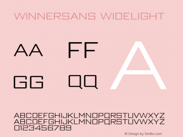Winner Sans Wide Light Version 1.105图片样张