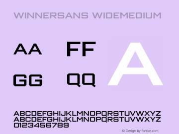 Winner Sans Wide Medium Version 1.105图片样张