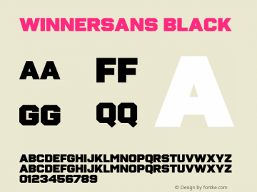 Winner Sans Black Version 1.105图片样张