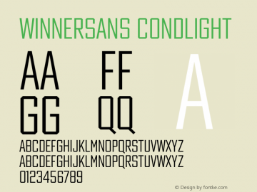 Winner Sans Cond Light Version 1.105图片样张
