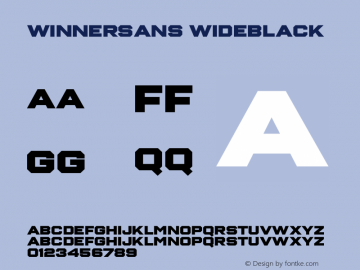 Winner Sans Wide Black Version 1.105图片样张
